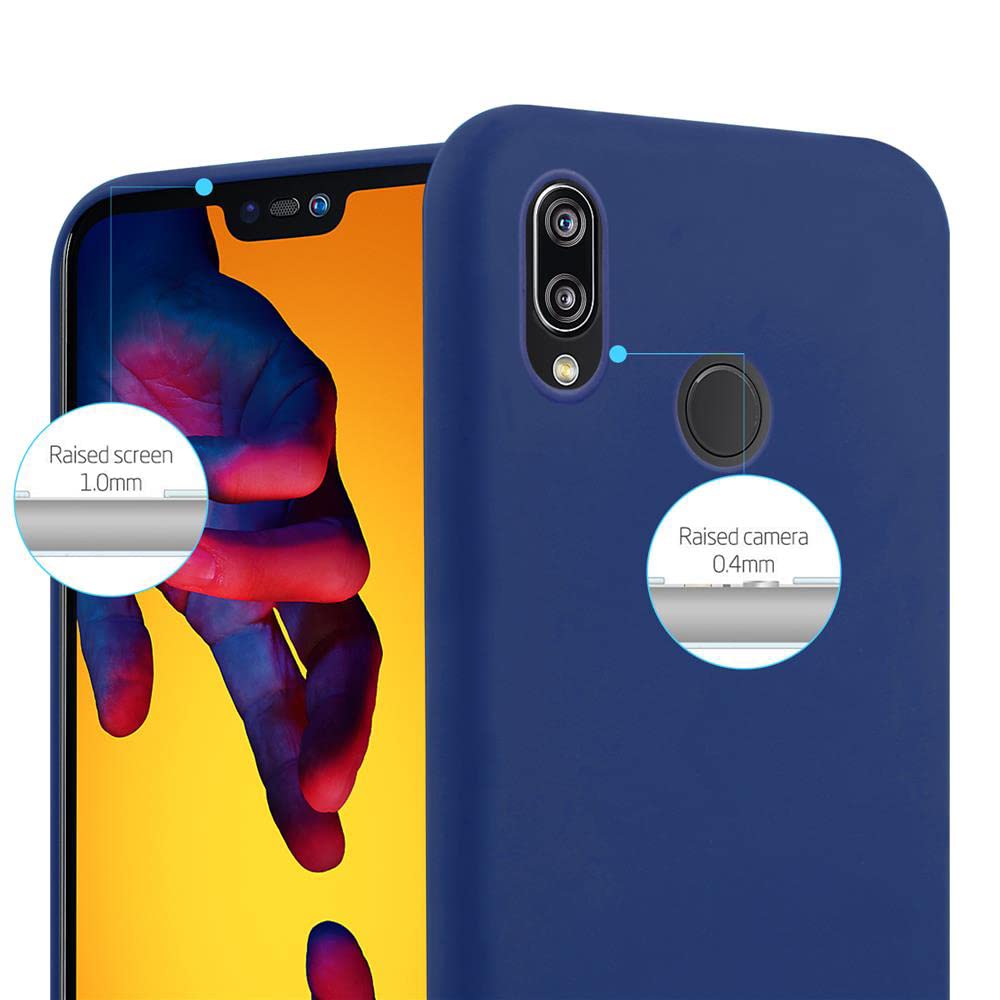 CADORABO Custodia in silicone TPU cover flessibile Candy Style CUSTODIA per P20 LITE 2018 / NOVA 3E, Azzurro Scuro