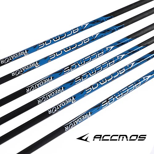 ACCMOS ID 6.2mm Hunting Arrow Shaft Spine 250 300 340 400 500 600 700 800 Pure Carbon Arrow Shaft 27-33 inch for DIY Archery Arrow Accessories 12 pcs - Image 2