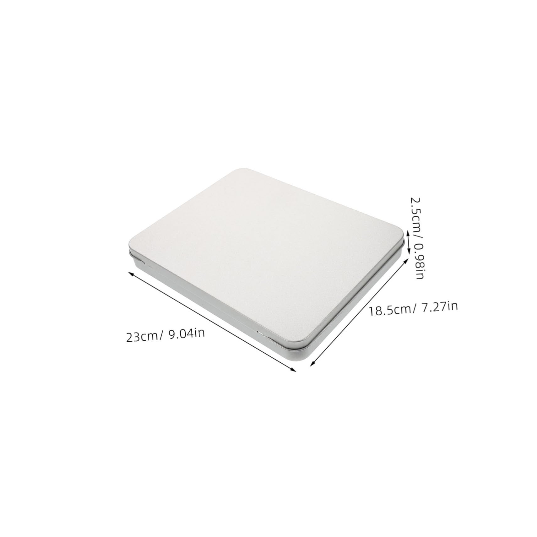 Caja de Almacenamiento de Pestañas de Metal Plata con 12 Láminas Magnéticas | Extensiones y Pestañas, Organiza y Guarda con Cierre Compacto, Formato Medio, Acabado Plateado