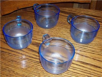 Tupperware Watercolor Blue Acrylic Punch Cups x4