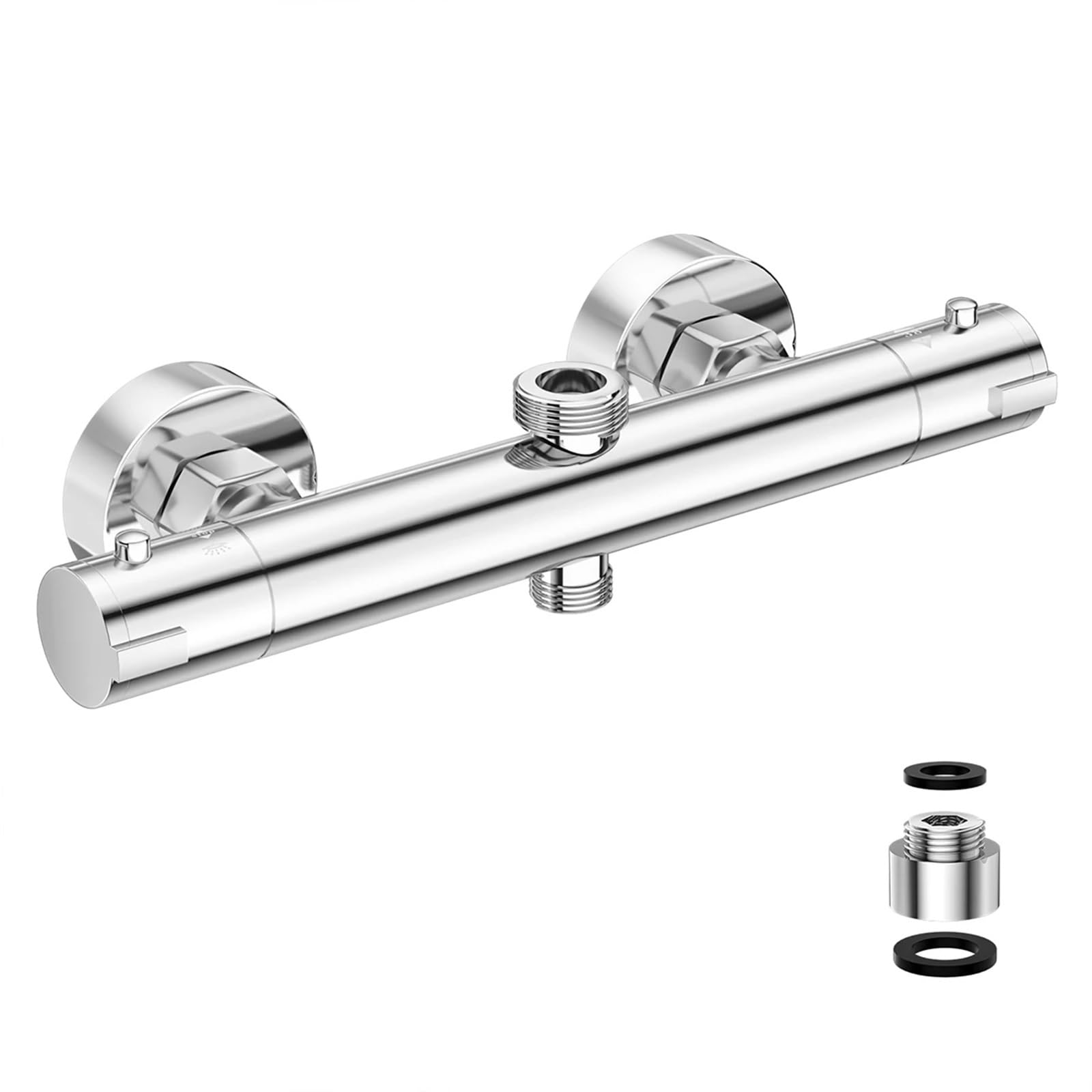Thermostatic Shower Mixer Thermostatic Bathtub Shower Faucet Chrome Mixer Value Cool & Heat Wall Mounted Bathroom Taps
