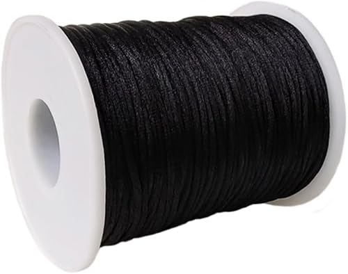 Miniatura 2 de Cordón de satén de nailon de 0.079 in x 110 yardas, cuerda trenzada para anudar chino, macramé, pulseras de amistad, collares, fabricación de joyas