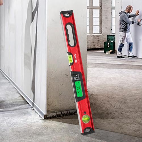 Image of BETHEL Digital Level with LCD Display,24Inch Magnetic Digital Torpedo Level, Vertical & Horizontal Spirit Bubble Measuring Tools for Woodworking Construction Craftsman