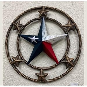 12multicracklestarbarnstarmetallonestarwallartredwhitebluestarwithbronzeringwesternhomedecorranchfarmhousegardenpatiolivingroomgaragehandmadeitemeh12072 Urban Country Home Decor 12 multi crackle star barn star metal lone star wall art red white blue star with bronze ring western home decor ranch farmhouse garden patio living room garage handmade item eh12072 urban country home decor