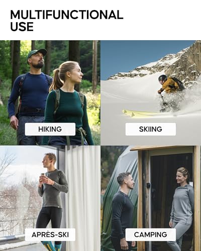 DANISH ENDURANCE Merino Wool Long Sleeve for Men, Thermal Top, Merino Wool Base Layer Underwear, with or Without a Zipper4