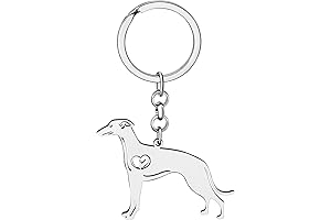 Stainless Steel Whippet Dog Keychain
