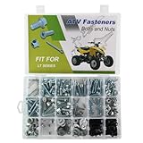 REARACE 260PCS Bolts Kit, Plastics Engine Body Frame ATV Fasteners Bolts Kit Fit for ALT125/ALT185/ALT50/LT125/LT-A550/LT-4WDXW/LT-Z400/LTR400/LT-A700X/LT-F300F/LT80 QUADSPORT
