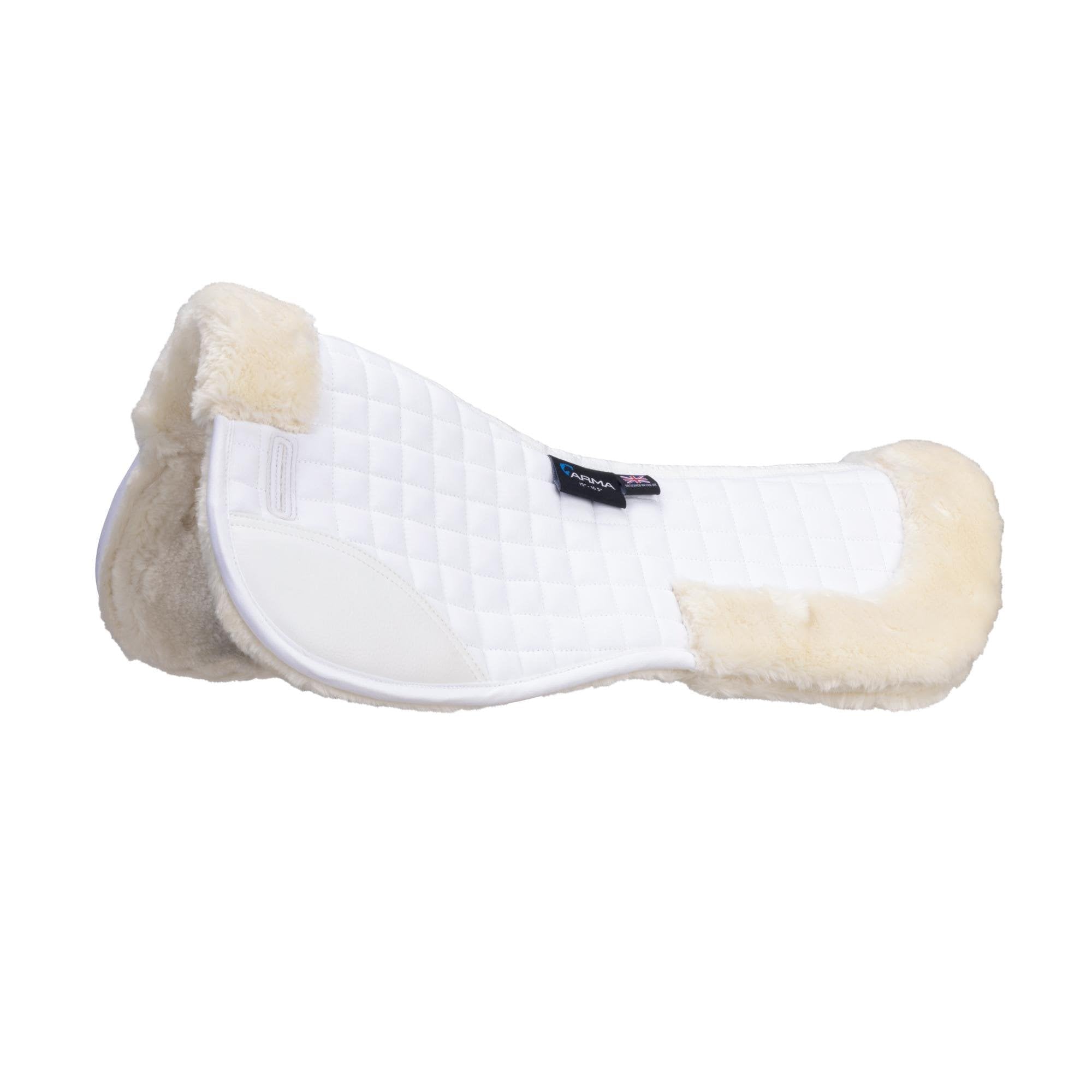 Shires ARMA Deluxe Cotton Half Pad - White/Natural 17.5"-18"