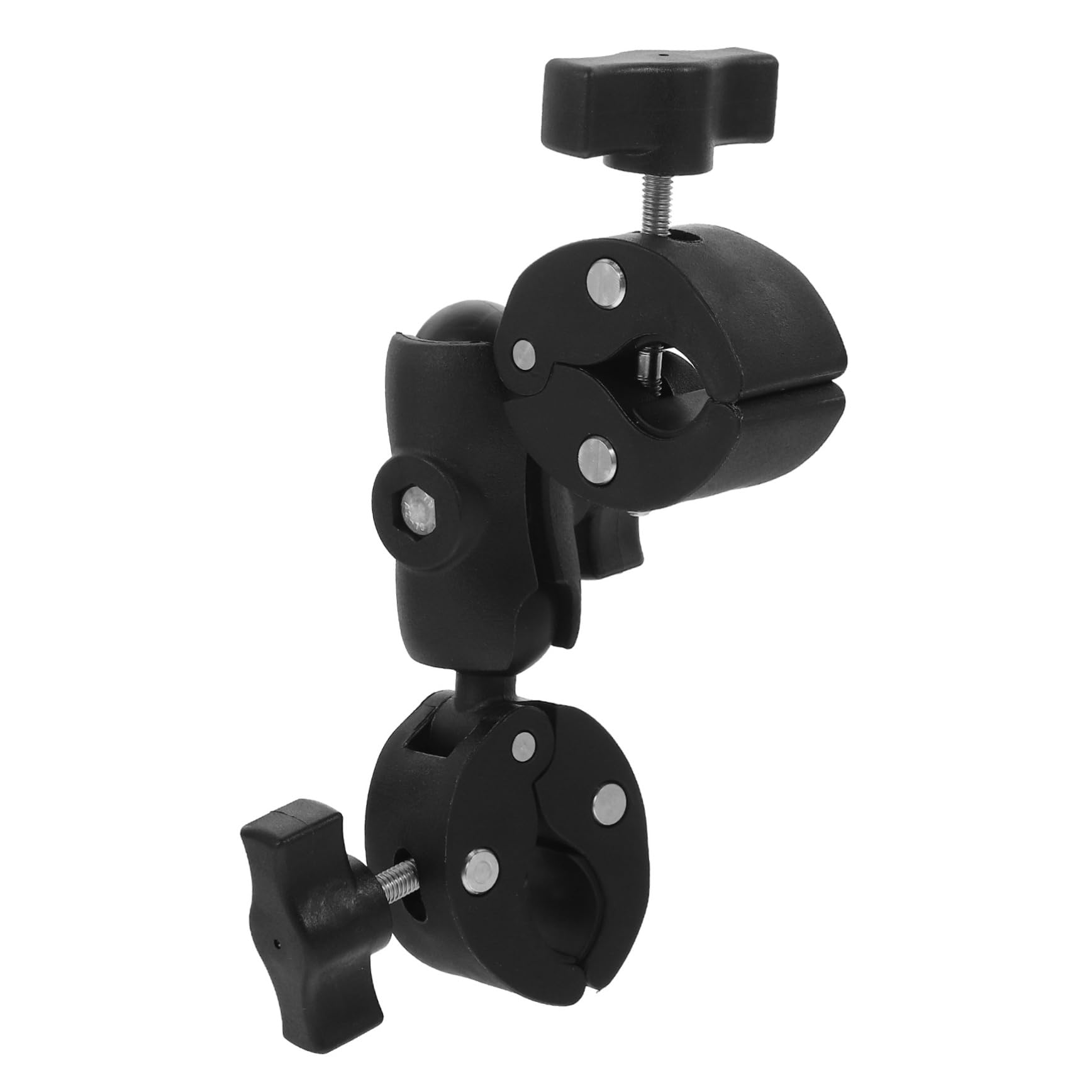 SOESFOUFU Motorcycle Cell Phone Holder Dual Clamp Camera Mount 360° Rotating Ball Head Accessory