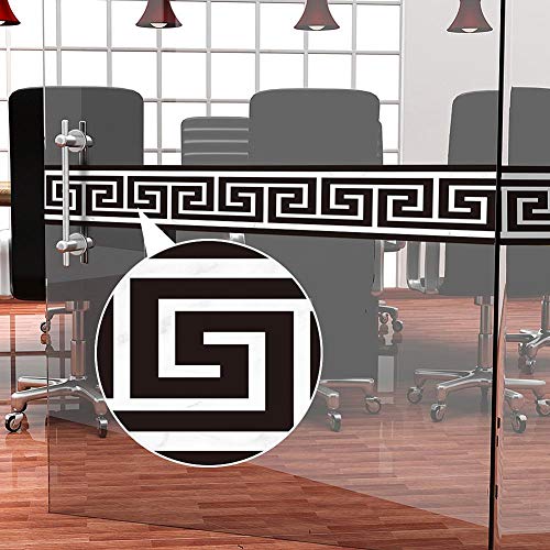 Lusandy Wallpaper Border 3D Greek Pattern Wall Borders Peel And Stick Pvc Self Adhesive Waterproof Oil Proof Wall Sticker For Bedroom Bathroom Kitchen Tiles Decor 78.74"X3.94" (Black And White) #TOP5