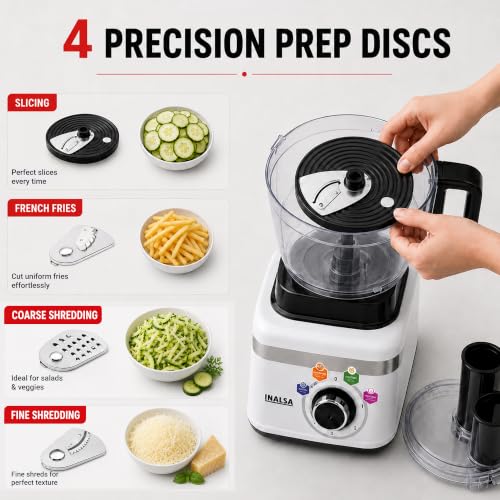 Image of INALSA Mixer Grinder + food Processor|900W|7 Yr Warranty On Motor|Triton FP
