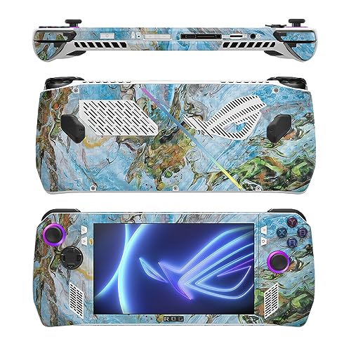 Image of MightySkins Carbon Fiber Skin Compatible with Asus ROG Ally - Island Swirl | Protective, Durable Textured Carbon Fiber Finish | Easy to Apply