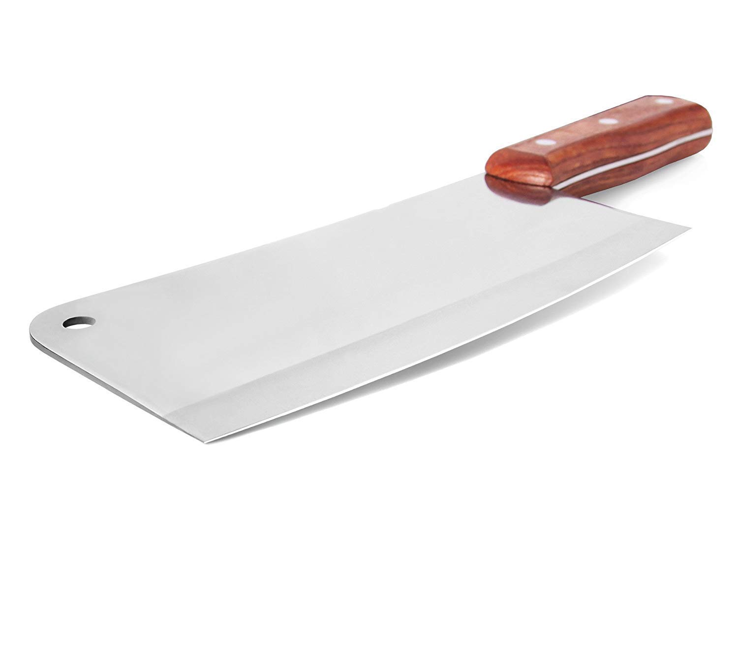 CEUTA 6 inch Stainless Steel Vegetable Meat Cleaver Chopping Knife Chef Chapad Multipurpose Use for Home Kitchen or Restaurant Wooden Handle.
