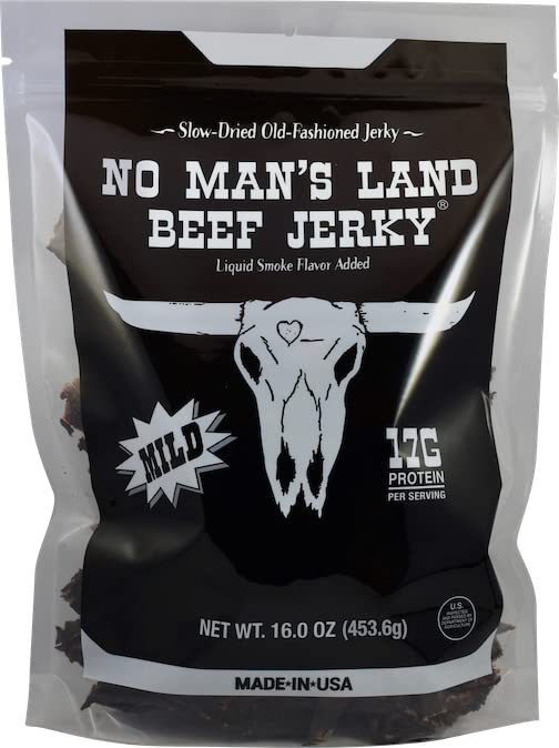 No Man s Land MILD Beef Jerky, High Protein, Low Calorie, 16oz