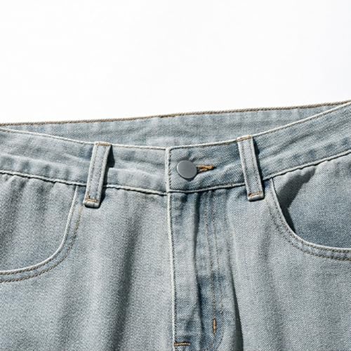 Baggy Cargo Pants for Men Loose Fit Casual Trendy Hip Hop Streetwear 90s Wide Leg Denim Pants with Flap Pockets2