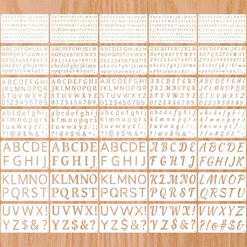 Plantillas de letras para pintar sin manchas numeros pequenos plastico 2
