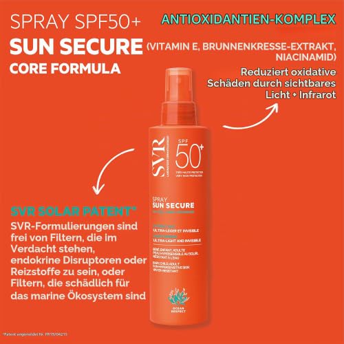 SVR - Sun Secure Spray SPF50+ - Hochschützende Sonnenpflege – Schützt gegen UVA, UVB, sichtbares und infrarotes Licht… – Ansicht 3