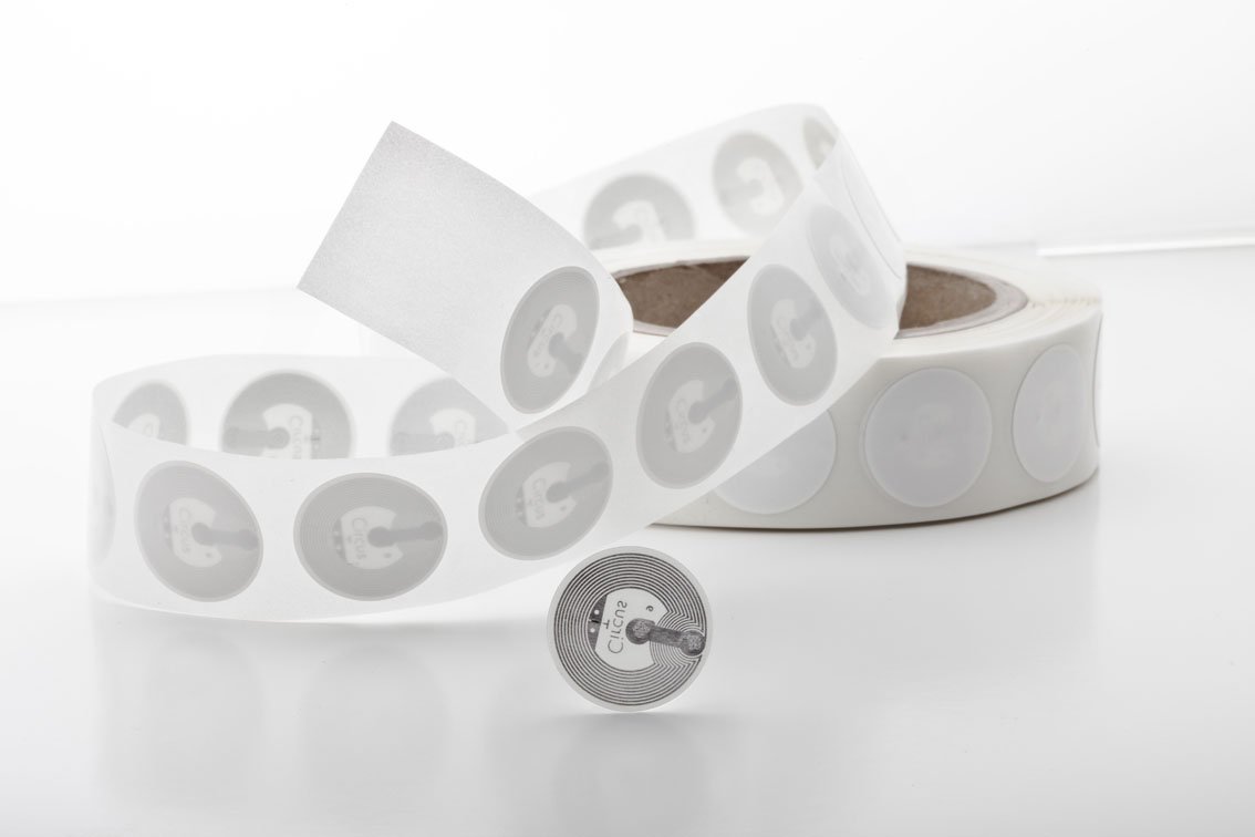 NFC Tag Sticker 22 mm, 180 Byte, kompatibel mit allen nfc-fähigen Smartphones, 5 Stück in weiß, optimal für Geräte-/ Profilsteuerung (Wlan, Bluetooth, SMS, Telefonanruf per NFC), NXP NFC Chip