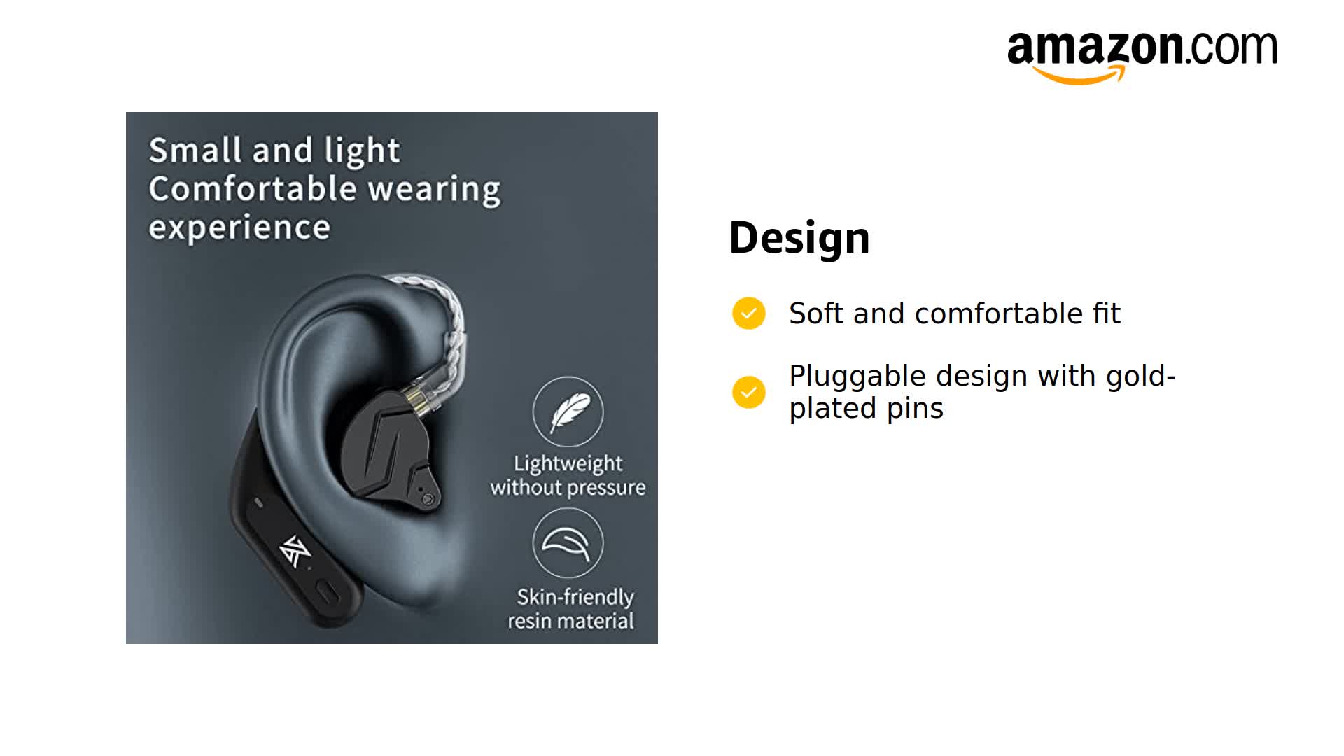 Amazon.com: KZ AZ09 TWS HD Bluetooth Ear Hook, IEM Bluetooth