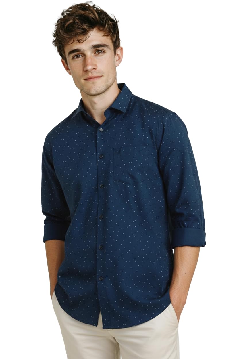 allen solly Men Cotton Regular Fit Ditsy Printed Casual Shirt-picture-18