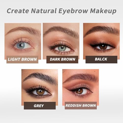 Image of Eyebrow Pencil, Waterproof Microblading Eyebrow Pencil with a Micro-Fork Tip Applicator Creates Black Fine Sketch Liquid Eye Brow Tattoo Tint Pen (brown)