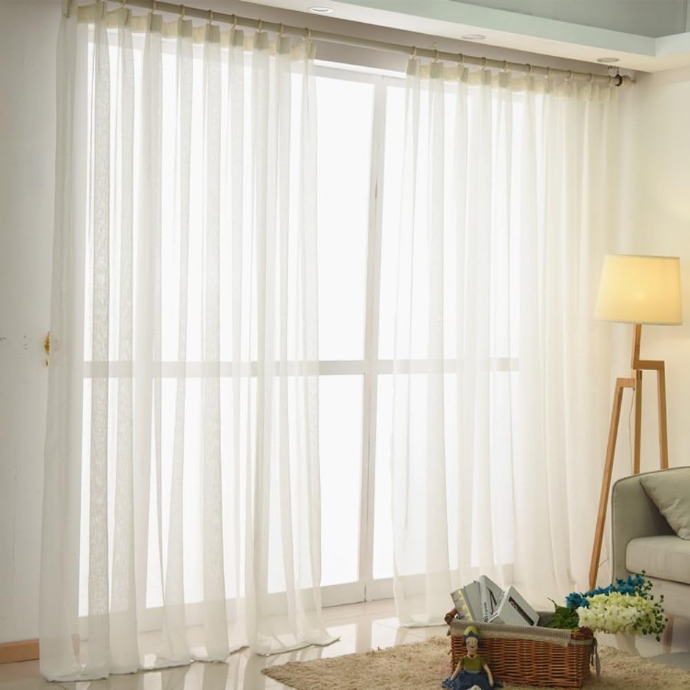 Tkanina lniana, biała, len, 3 m x 280 cm, materiał na firanki, materiał dekoracyjny, materiał do majsterkowania, towar sprzedawany na metry, tkanina siatkowa, materiał dekoracyjny, materiał