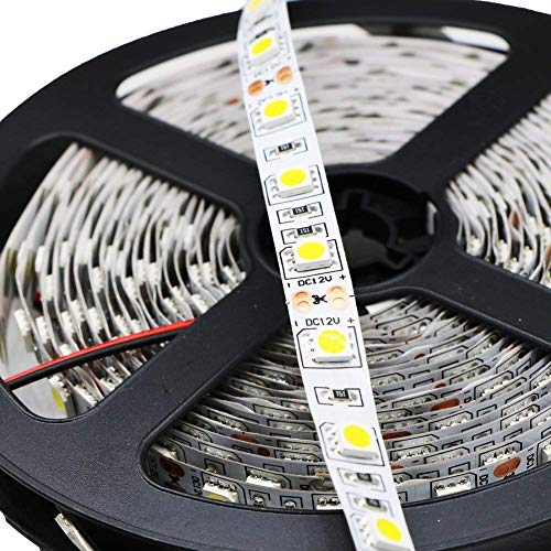 Kebinfen® 16.4ft(5m) Led Strip Light Natural White SMD 5050 4000K Non-Waterproof Flexible Natural White LED Strip Lights 300 LEDs/Roll LED Lights Strips Multifunctional LED Tape Lights