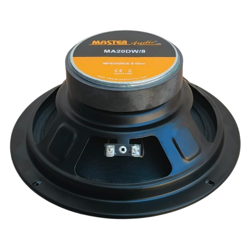 MASTER AUDIO 1 MA20DW/8 altoparlante woofer professionale da 20 cm 200 mm 8" 150 watt rms e 300 watt max 8 ohm per casa, 1 pezzo