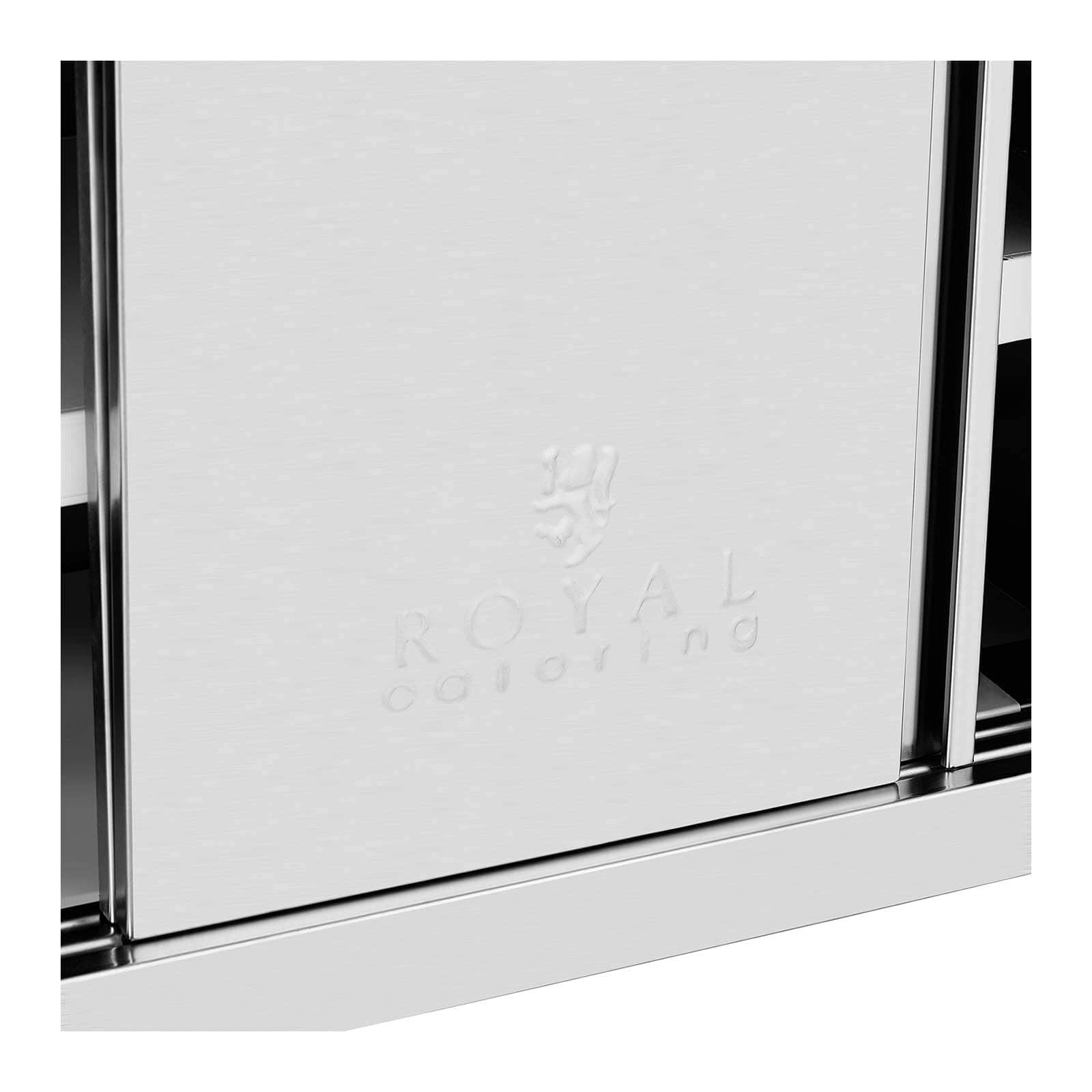 Royal Catering Armoire Murale en INOX avec Portes Coulissantes - pour Cuisine 900 x 400 x 500 mm - Capacité de Charge 60 kg