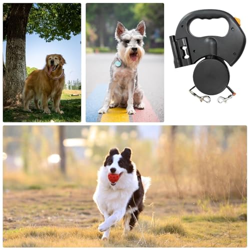 Corde rétractable pour animaux de compagnie avec système double pour simplifier vos sorties - 6