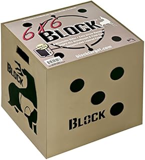 Block 6-Sided Arrow Archery Target with Polyfusion Technology, Black, 18 x 18 x 16 (B56700)