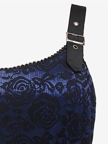 Image of Rosegal Women Plus Size Retro Lace Belt Party Cocktail Dress