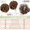 FeidyLong 2 PCS Messy Bun Hair Piece Wavy Curly Sc... #3