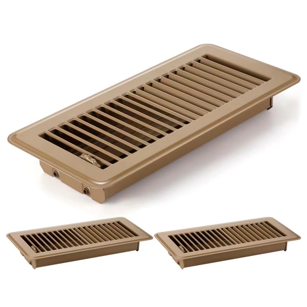 Littimoon 3Pc Floor Vents,4x10In Floor Register Floor Vent Covers for HeavyDuty Air Floor Vent Cover for Home Floor Wall Ceiling,A