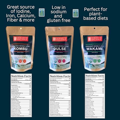 Maine Coast Seaweed Ocean's Balance - 1oz Kombu + 1.5oz Wakame + 2oz Dulse