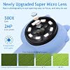 Kids Microscope 500X with 2 IPS Screen - Mini Handheld Digital Microscope with 1080P HD Imaging, 8 LED Lights, Photo & Video, Portable STEM Science Toy Gift for Boys & Girls Ages 3-12 - Blue