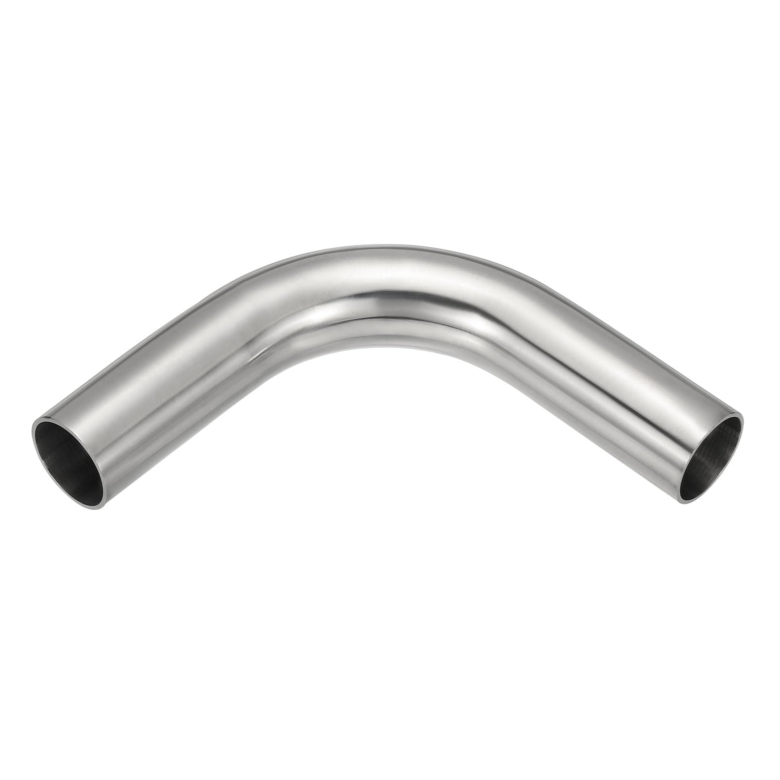 PATIKIL 90 Degree Sanitary Extended Pipe, 1.5inch OD Mandrel Bend Elbow Exhaust Pipe Straight Connector 304 Stainless Steel Extended Pipe for Welding Modified Stair Handrail HVAC — image 1