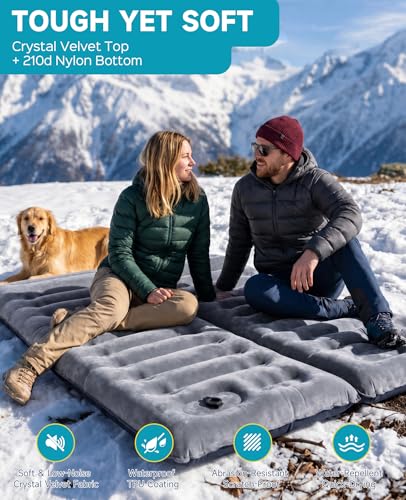 Wanfifi Camping Sleeping Pad 5.5 R Crystal Velvet 6" Thick Camping Mat — view 5