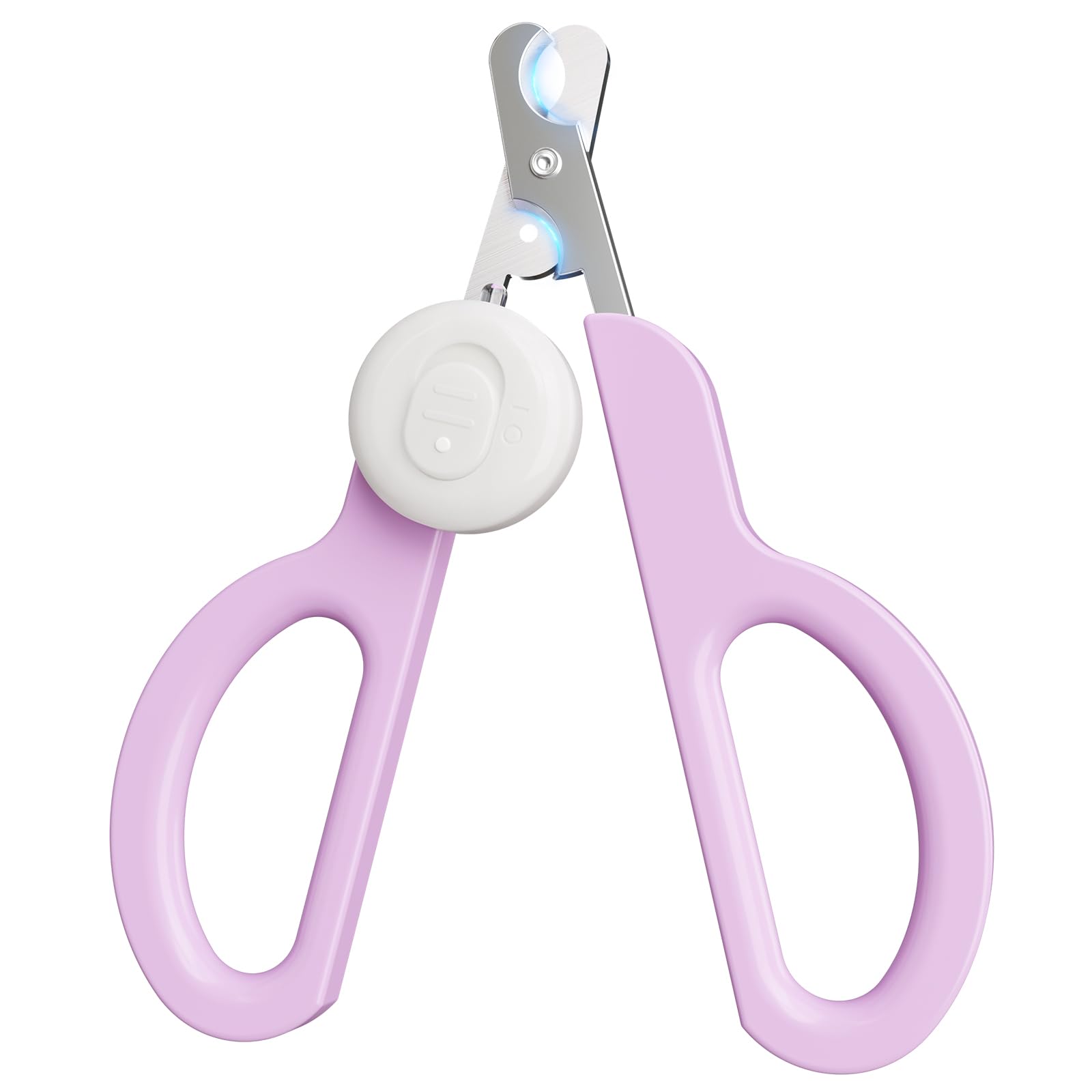 Coupe-griffes Professionnel Pour Chat/chien - Double Trou (2mm Et 3.2mm), Sécurité Pointe Arrondie, Lame Acier Inox, Rose