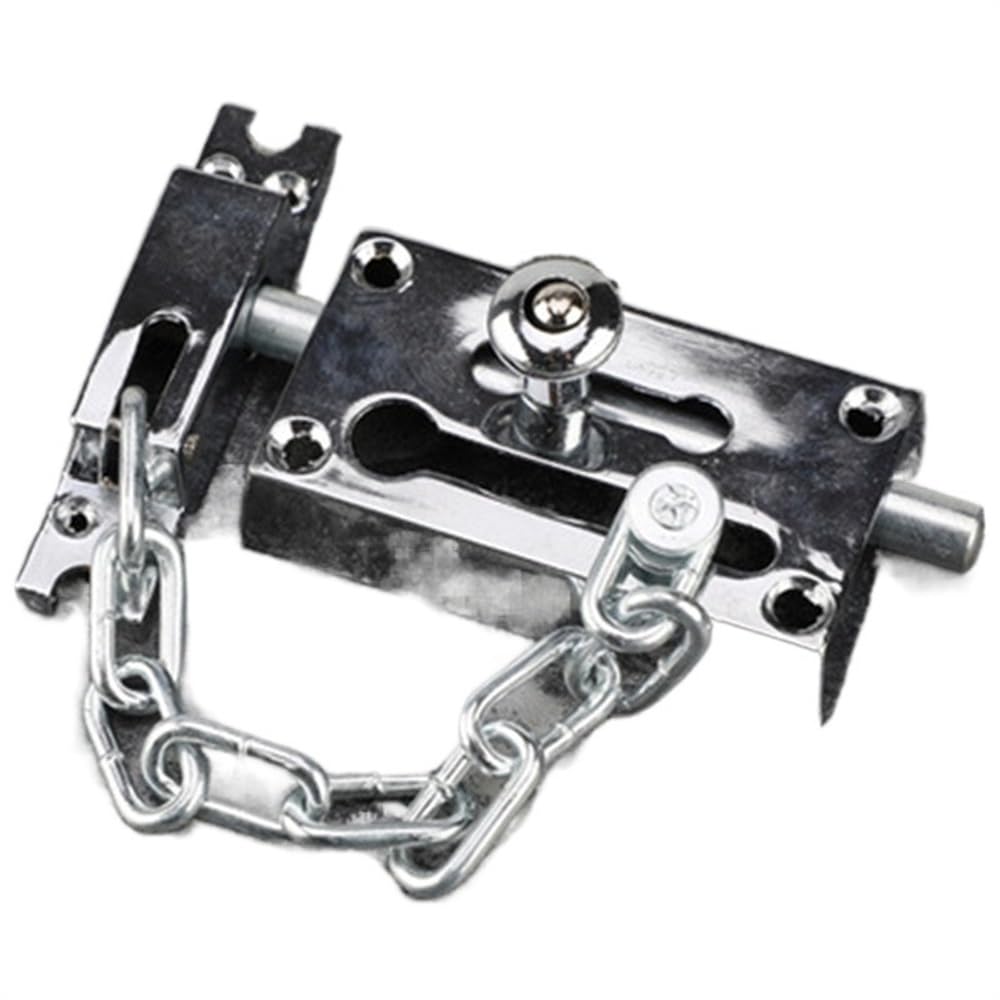 Lkfjnhepf Chrome Door Chain 1 Pcs Security Guard Door Chain Bolt Locks Anti-Theft Window Lock Antique Latch Hardware(Chrome)