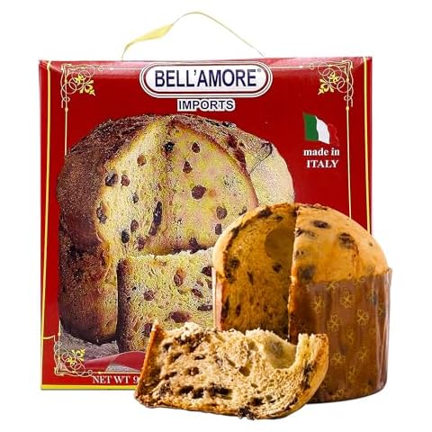Traditional Italian Panettone Cake 2lbs | Imported from Italy | Italian Cake with Raisins and Dried Candied Orange Peels Cover