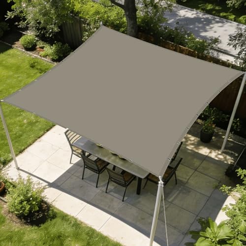 Toile ombrage respirant imperméable 160x220 cm anti vent pour aménagement extérieur de balcon taupe - 2