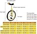 Outdoor Fitness Unicycle, Adult Unicycle, Stage Performance Unicycle with 16/18/20 inch Wheels for Teenagers and Adults(Black,18 inch)