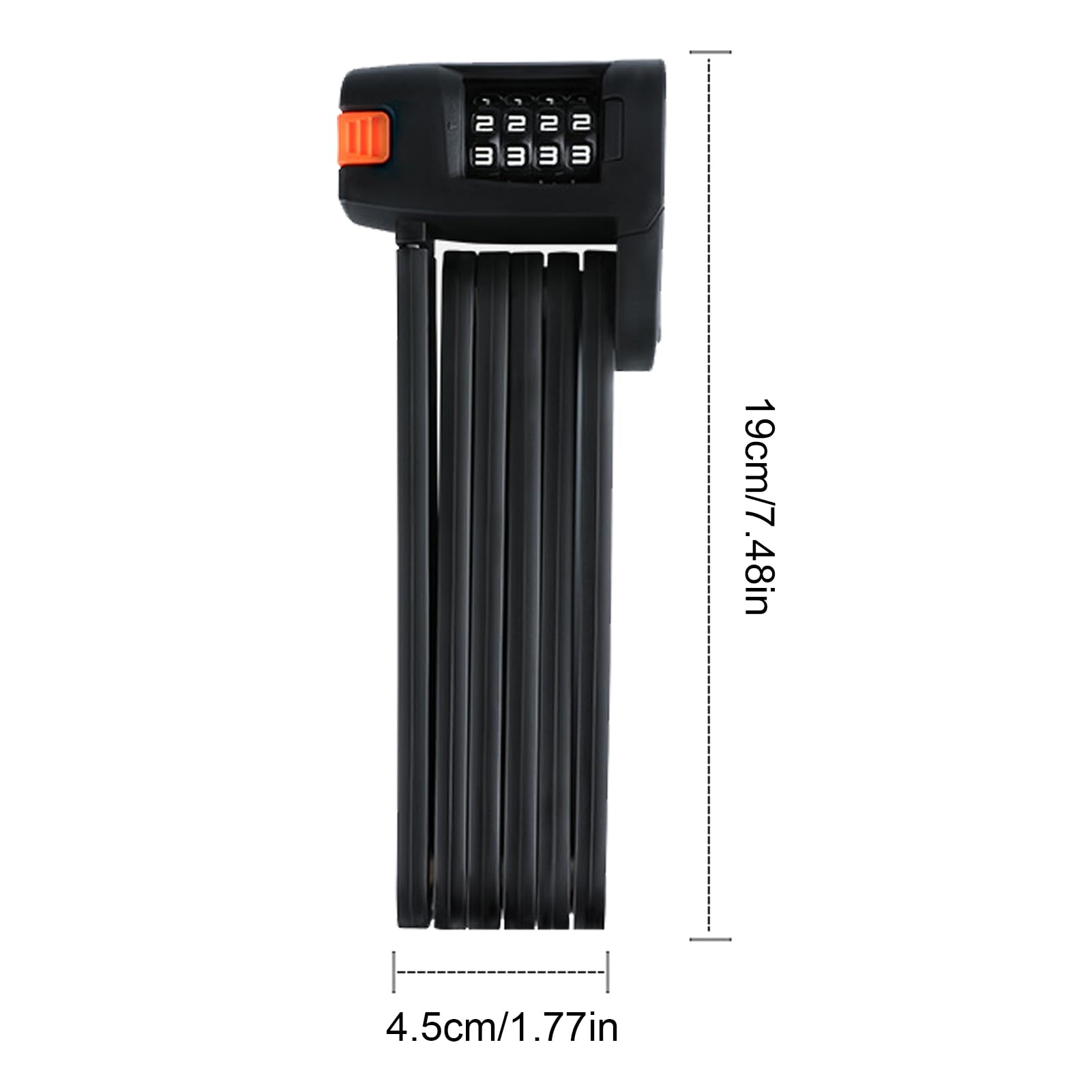 Lucchetto a combinazione per bicicletta, resistente, impermeabile, a 4 cifre, ripristinabile, pieghevole, per mountain bike, bici da strada, mountain bike, antifurto