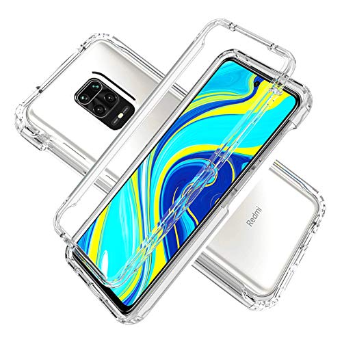 Funda para Xiaomi Redmi Note 9S - Carcasa Completa Anti-Shock [360°] Full Body Protección [Silicona TPU Frente] y [Duro PC Back] para Xiaomi Redmi Note 9S / Note 9 Pro - Cover Doble [Transparente]
