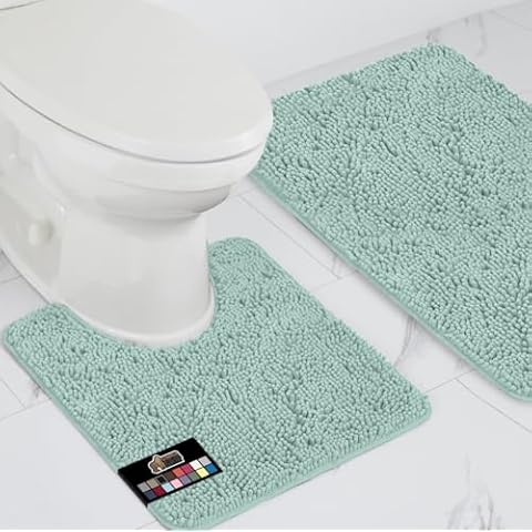Gorilla Grip Chenille Bathroom Rug Set Cover
