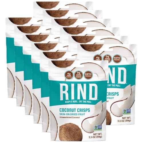 RIND Snacks | All Natural Coconut Crisps | Unsweetened |