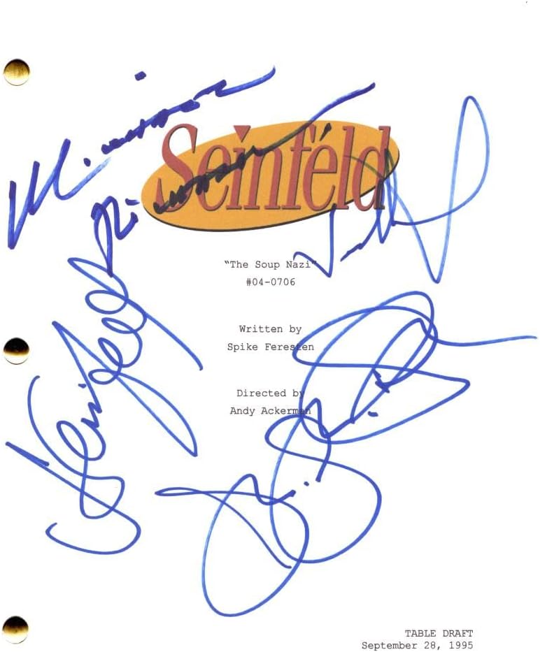 Seinfeld Full Cast Complete x4 Signed Autograph Seinfeld - The Soup ...