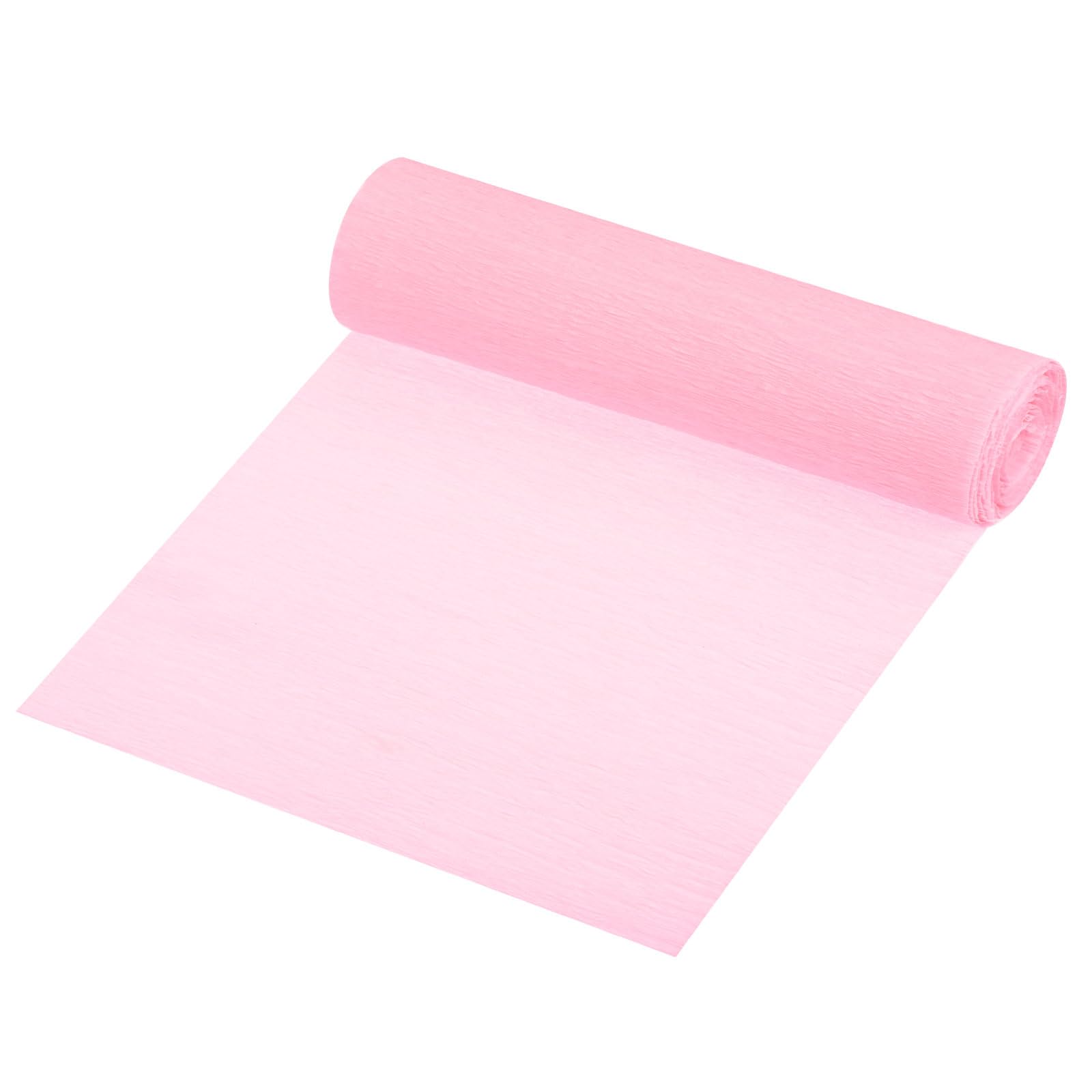 sourcing map Crepe Paper Roll Crepe Paper Decoration 8.3ft Long 5.9 Inch Wide for Wedding Ceremony Various Festivals Decoration, Deep Pink โ image 1