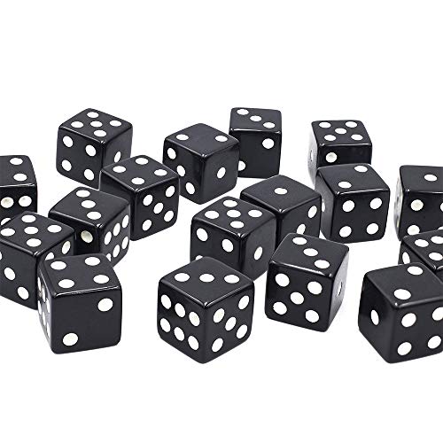 image for IALNAI 50-pack16MM Solid 6-Sided Game Dice for Board Games and Teachin